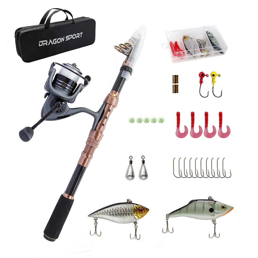 Telescopic Fishing Rod, Reel Combos Full Kit Fishing Accessories